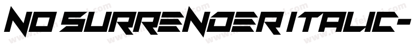 No Surrender Italic字体转换